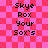 Pixelated text on a pink and red checkered background with two identical text blocks.