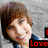 Four distinct pixelated images of a person with brown hair, each with red text overlays on black backgrounds, arranged in a