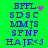 Green background with blue text blocks and pink pixel elements showing animation changes across frames.