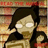 Pixelated static image of a character with dark hair, light skin, and closed eyes, wearing a dark top against a blurred background with red and brown tones.