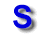 Blue 'S' character with white and gray outlines transitions through multiple states of distortion and transparency against a gray background.