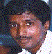 Four distinct portrait images of a man in various attire and backgrounds arranged in a , each with pixelated rendering