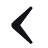 Black left-pointing arrow icon with white outline on gray background, rendered in pixelated style.