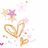 Animated pixel art of a golden heart-shaped design with pink and purple accents, featuring floating stars and small square particles.