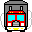 Pixel art robot with red, blue, white, and yellow colors in a of 15 distinct poses showing head and body variations