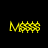 Yellow pixelated text 'Mooos' on black background with four variations of circular light effects around it.