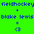 Pixelated blue text and symbols on green background with pink gradient overlay in second frame.
