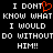 Pixelated text on black background with red heart symbol replacing 'O' in 'DON'T', repeated twice side-by-side.