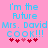 Pixelated blue text on pink background reads "I'm the Future Mrs. David Cook!!!" with red and pink hearts below.