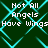 Dark green background with cyan diamond-shaped pattern overlaid by repeated white pixelated text reading "Not All Angels Have Wings" in four quadrants