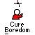 identical pixelated icons showing a red-shirted figure with white head, each labeled 'Cure Boredom' beneath