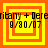Four identical square with orange and yellow concentric borders, each containing pixelated text reading 'ribany + Dereribany + Dere' above '9/80/07'