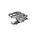 Black-and-white animated tornado icon with swirling motion , rendered in pixelated style on white background