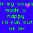 Blue background with green pixelated text repeating 'if my words made u happy i'd run out of air' and pink pixelated heart and sparkles animation.