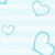Light blue pixelated heart outlines on a pale blue and white striped background with subtle horizontal lines.