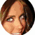six distinct pixelated icons featuring a woman with brown hair, including circular and star-shaped frames, a purple crest with 'RBD' letters, and pink text reading 'Anahi'