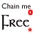A 3x3 contact sheet of nine animated frames showing a static text design with changing colored dots above and below the word "Free" on a white background.