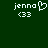 Green background displays two side-by-side pixel art text arrangements with identical elements except for a heart symbol replacing one emoticon.