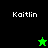 Four display 'Kaitlin' text with green and black backgrounds and two star icons in different positions