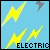 Two side-by-side pixelated images of yellow lightning bolts on a light blue background with the word ELECTRIC partially visible at the bottom.