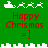 Green background with red text "Hoppy Christmas =]" and white pixelated reindeer/sleigh graphics in four quadrants, showing animation changes in reindeer positions and border shapes.