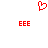 Red pixelated heart symbol above two red 'EEE' text blocks on white background.