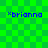Green checkered background with four identical blue text labels reading "*brianna" arranged in a pattern