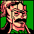 Pixelated 50x50 static icon of a character with light skin, black mustache, and pinkish hair against green background.