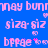 Pixelated pink text and small heart icons on a solid blue background, with repeated patterns across the image.