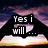 Silhouetted hands form a heart shape against a sunset sky with text overlays reading "Yes i will..." and "Love u till i die".