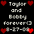 Pixelated black background with white text and red heart icons arranged in two vertical