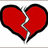 A pixelated red broken heart icon with black outline on white background, paired with red pixelated text on black background stating 'people say better days are coming' and 'I say THEY BETTER BE CUZ 'HEY SURE A HELL CAN'T GET WORSE'.
