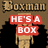 Pixelated cartoon character with brown body and black background, featuring red text overlays and multiple expressions across frames.