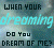 A static contact sheet of three identical animated frames showing a pixelated text-based icon with layered text over a cloudy background.
