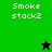 Green and black pixelated image with 'Smoke stack2' text and two star icons, one black on green background, one green on black background.