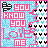 Animated contact sheet of a 48x48 pixel buddy icon showing repeated text and heart symbols in pink, blue, white, and black colors with subtle frame-to-frame variations.