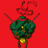 Two pixelated frames of a green cartoon character with yellow chest and brown limbs against red background, showing motion from upright to side-leaning pose.