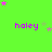Bright green background with repeated purple 'haley' text and scattered pink/purple stars in a pattern
