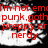 Red text on a black-and-white pixelated background with skull and crossbones symbols, displaying multiple phrases.
