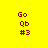 Yellow background with red rectangular bars and pixelated text elements in red, showing multiple states of the same icon.