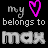 A static contact sheet showing two frames of a pixel art animation with text and heart symbols on black background.