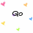 Pixelated text 'Go All the Way!' surrounded by floating multicolored hearts on a white background with a gray corner.