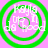 Four identical circular icons with green concentric rings on a pink background, each containing white text reading 'Kayla da hood' and a central question mark symbol.