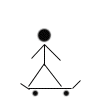 Black stick figure on skateboard with circular head, performing tricks across showing varied poses and board positions