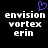 Pixelated text and a purple heart symbol on a black background, with two identical side-by-side layouts.