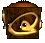 A 3D cube with brown textured sides and golden swirling patterns rotates through multiple angles against a gray background.