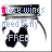 Animated icon with black wings, blue text 'these wings need to fly', and changing color on the word 'FREE' across frames.