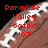 Pixelated red text reads 'Paradise Valley Football '07' over a blurred football image with brown and white tones.