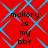 Red background with blue diamond lattice pattern and black text reading 'mallory is my bbf' in four identical quadrants.