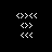 Pixel art animation of white arrow symbols on black background with red horizontal bars appearing in different positions across frames.
